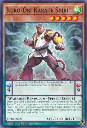 Kuro-Obi Karate Spirit [MP18-EN224] Common - Yu-Gi-Oh! - Card Brawlers | Quebec | Canada |