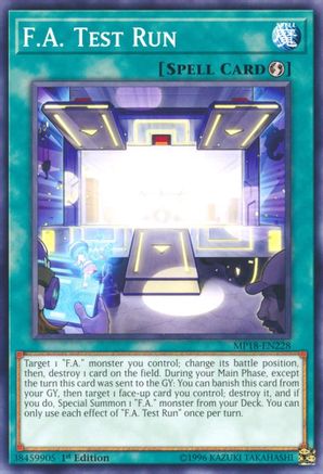 F.A. Test Run [MP18-EN228] Common - Yu-Gi-Oh! - Card Brawlers | Quebec | Canada |