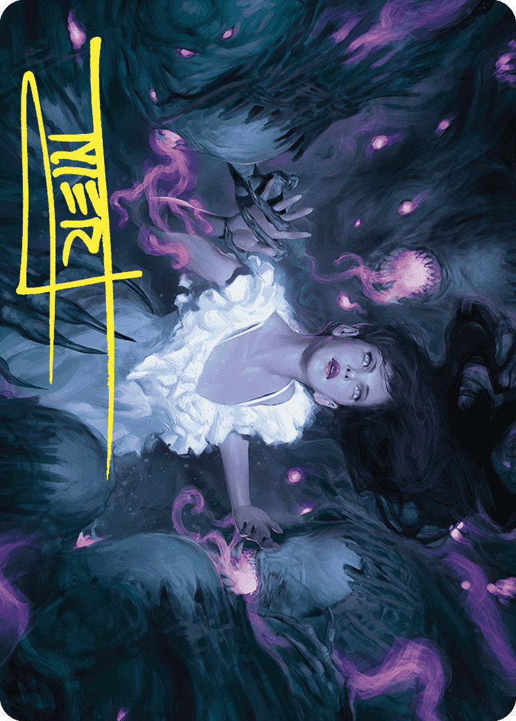 Neva, Stalked by Nightmares Art Card (Gold-Stamped Signature) [Wilds of Eldraine Art Series] - Magic: The Gathering - Card Brawlers | Quebec | Canada |