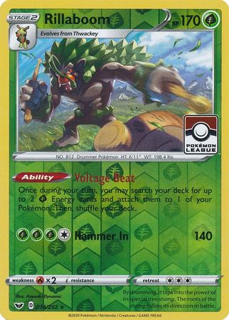 Rillaboom (014/202) (League Promo) [Sword & Shield: Base Set] - Pokémon - Card Brawlers | Quebec | Canada |