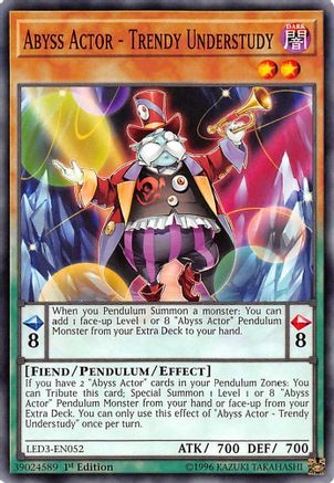 Abyss Actor - Trendy Understudy [LED3-EN052] Common - Yu-Gi-Oh! - Card Brawlers | Quebec | Canada |