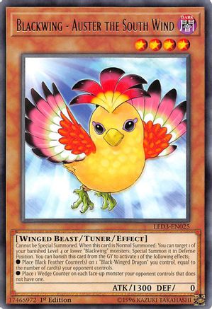 Blackwing - Auster the South Wind [LED3-EN025] Rare - Yu-Gi-Oh! - Card Brawlers | Quebec | Canada |