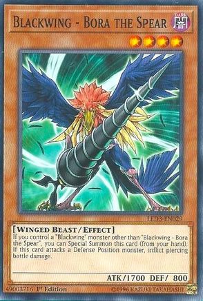 Blackwing - Bora the Spear [LED3-EN029] Common - Yu-Gi-Oh! - Card Brawlers | Quebec | Canada |
