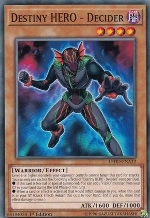 Destiny Hero - Decider [LEHD-ENA12] Common - Yu-Gi-Oh! - Card Brawlers | Quebec | Canada |