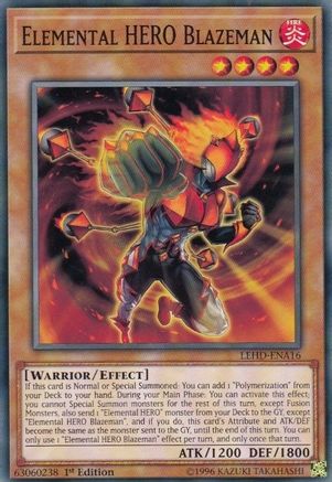 Elemental Hero Blazeman [LEHD-ENA16] Common - Yu-Gi-Oh! - Card Brawlers | Quebec | Canada |