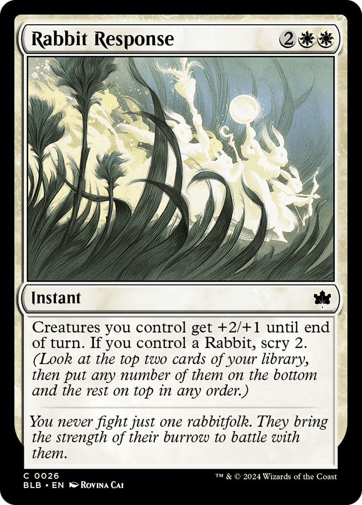 Rabbit Response [Bloomburrow] - Magic: The Gathering - Card Brawlers | Quebec | Canada |