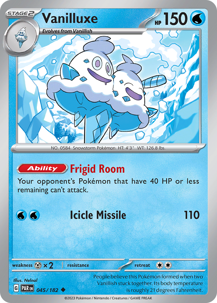 Vanilluxe (045/182) [Scarlet & Violet: Paradox Rift] - Pokémon - Card Brawlers | Quebec | Canada |
