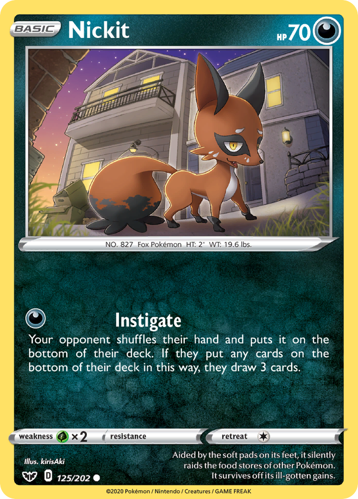 Nickit (125/202) [Sword & Shield: Base Set] - Pokémon - Card Brawlers | Quebec | Canada |