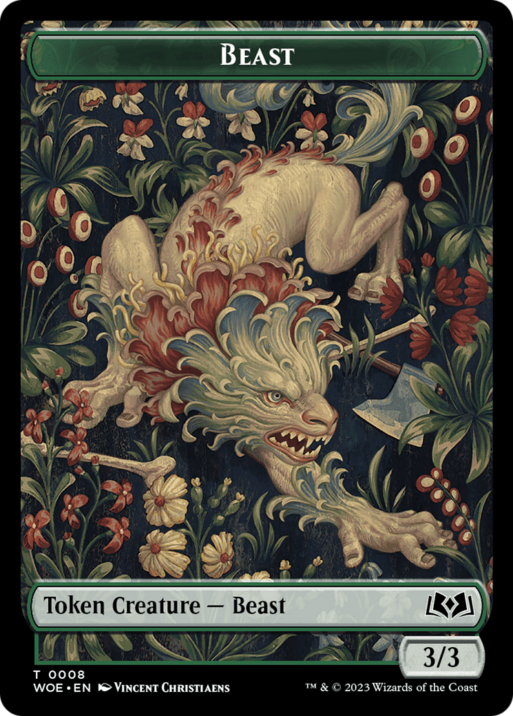 Beast Token [Wilds of Eldraine Tokens] - Magic: The Gathering - Card Brawlers | Quebec | Canada |