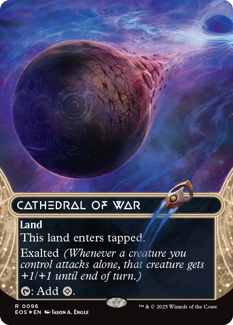 Cathedral of War (0096) (Borderless) (Galaxy Foil) [Edge of Eternities: Stellar Sights] - Magic: The Gathering - Card Brawlers | Quebec | Canada |