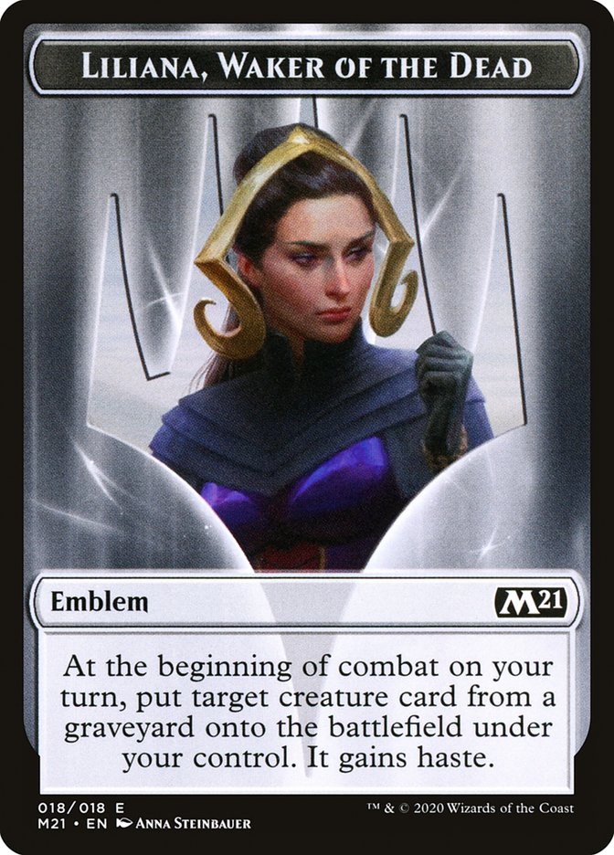 Liliana, Waker of the Dead Emblem [Core Set 2021 Tokens] - Magic: The Gathering - Card Brawlers | Quebec | Canada |
