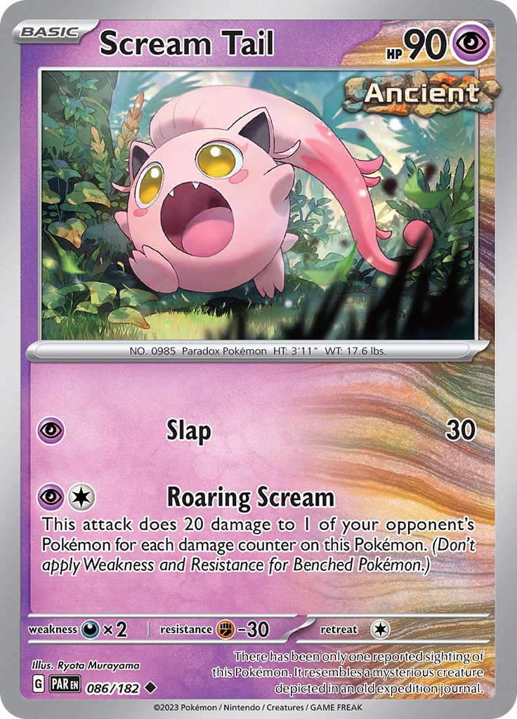 Scream Tail (086/182) [Scarlet & Violet: Paradox Rift] - Pokémon - Card Brawlers | Quebec | Canada |