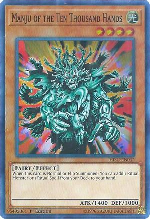Manju of the Ten Thousand Hands [HISU-EN047] Super Rare - Yu-Gi-Oh! - Card Brawlers | Quebec | Canada |
