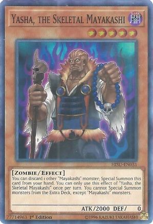 Yasha, the Skeletal Mayakashi [HISU-EN031] Super Rare - Yu-Gi-Oh! - Card Brawlers | Quebec | Canada |