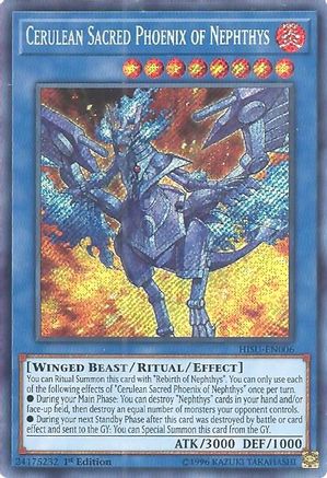 Cerulean Sacred Phoenix of Nephthys [HISU-EN006] Secret Rare - Yu-Gi-Oh! - Card Brawlers | Quebec | Canada |