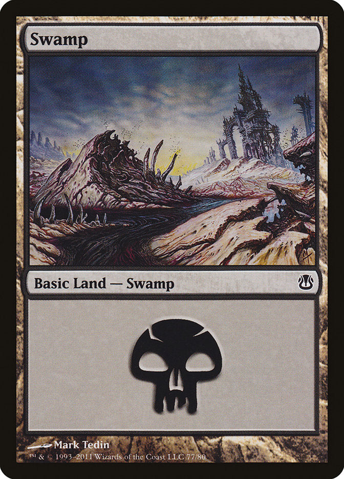Swamp (77) [Duel Decks: Ajani vs. Nicol Bolas] - Magic: The Gathering - Card Brawlers | Quebec | Canada |