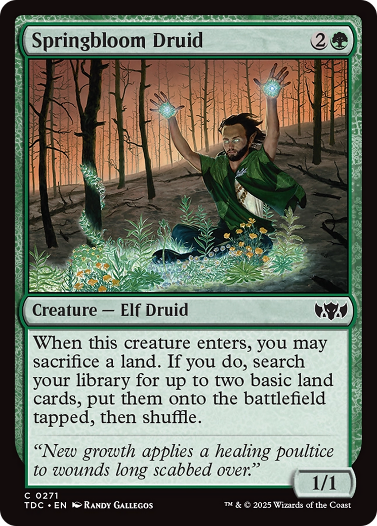 Springbloom Druid [Tarkir: Dragonstorm Commander] - Magic: The Gathering - Card Brawlers | Quebec | Canada |