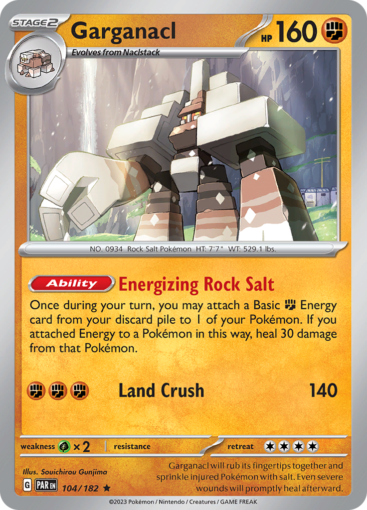 Garganacl (104/182) [Scarlet & Violet: Paradox Rift] - Pokémon - Card Brawlers | Quebec | Canada |
