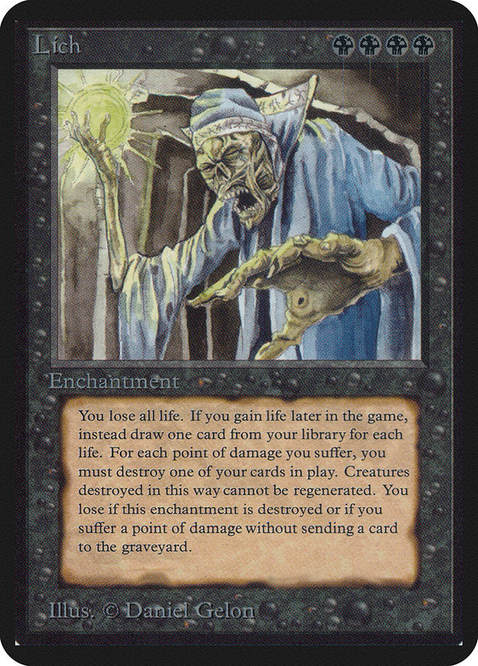 Lich [Alpha Edition] - Magic: The Gathering - Card Brawlers | Quebec | Canada |