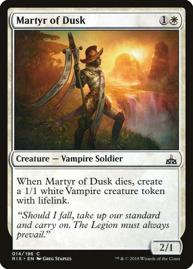 Martyr of Dusk [Rivals of Ixalan] - Magic: The Gathering - Card Brawlers | Quebec | Canada |