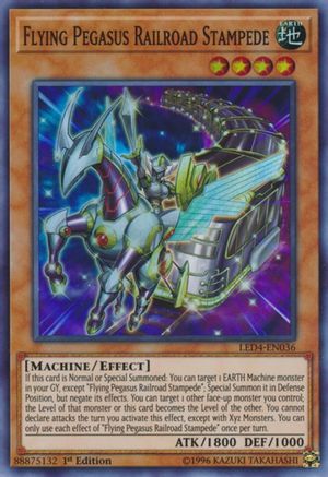 Flying Pegasus Railroad Stampede [LED4-EN036] Super Rare - Yu-Gi-Oh! - Card Brawlers | Quebec | Canada |