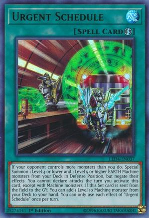 Urgent Schedule [LED4-EN037] Ultra Rare - Yu-Gi-Oh! - Card Brawlers | Quebec | Canada |