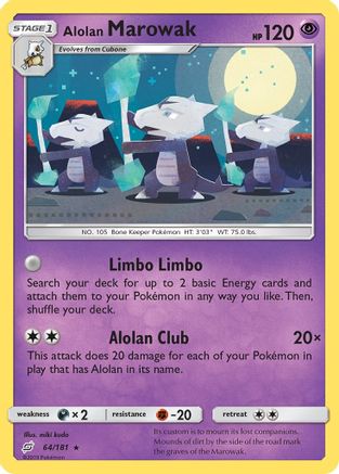 Alolan Marowak (64/181) [Sun & Moon: Team Up] - Pokémon - Card Brawlers | Quebec | Canada |