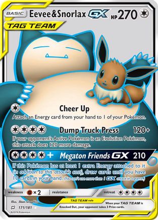 Eevee & Snorlax GX (171/181) [Sun & Moon: Team Up] - Pokémon - Card Brawlers | Quebec | Canada |