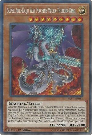 Super Anti-Kaiju War Machine Mecha-Thunder-King [SAST-EN081] Secret Rare - Yu-Gi-Oh! - Card Brawlers | Quebec | Canada |
