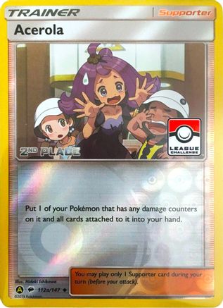 Acerola (112a/147) (League Promo 2nd Place) [Sun & Moon: Burning Shadows] - Pokémon - Card Brawlers | Quebec | Canada |