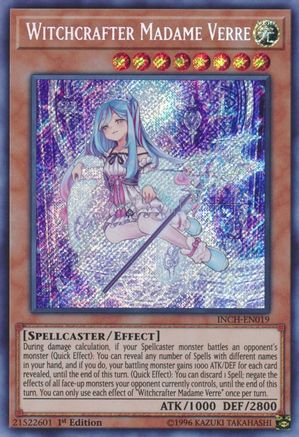Witchcrafter Madame Verre [INCH-EN019] Secret Rare - Yu-Gi-Oh! - Card Brawlers | Quebec | Canada |