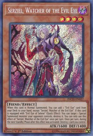 Serziel, Watcher of the Evil Eye [INCH-EN027] Secret Rare - Yu-Gi-Oh! - Card Brawlers | Quebec | Canada |