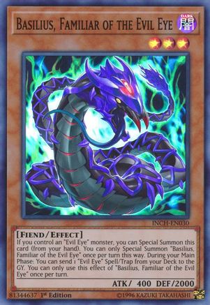 Basilius, Familiar of the Evil Eye [INCH-EN030] Super Rare - Yu-Gi-Oh! - Card Brawlers | Quebec | Canada |