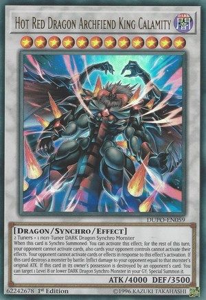 Hot Red Dragon Archfiend King Calamity [DUPO-EN059] Ultra Rare - Yu-Gi-Oh! - Card Brawlers | Quebec | Canada |