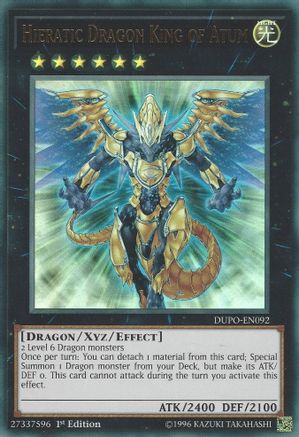 Hieratic Dragon King of Atum [DUPO-EN092] Ultra Rare - Yu-Gi-Oh! - Card Brawlers | Quebec | Canada |