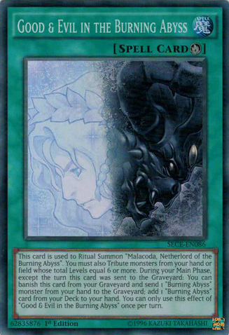 Good & Evil in the Burning Abyss [SECE-EN086] Super Rare - Yu-Gi-Oh! - Card Brawlers | Quebec | Canada |