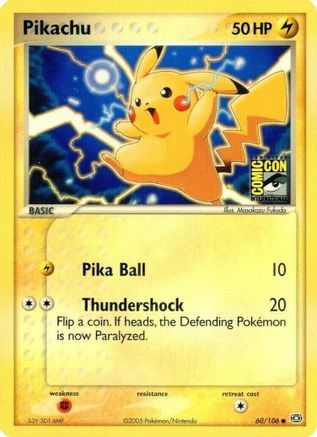 Pikachu (60/106) (2005 San Diego Comic Con) [Miscellaneous Cards] - Pokémon - Card Brawlers | Quebec | Canada |