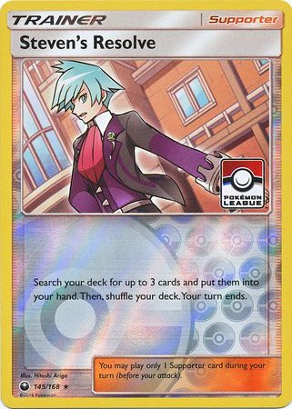 Steven's Resolve (145/168) (League Promo) [Sun & Moon: Celestial Storm] - Pokémon - Card Brawlers | Quebec | Canada |