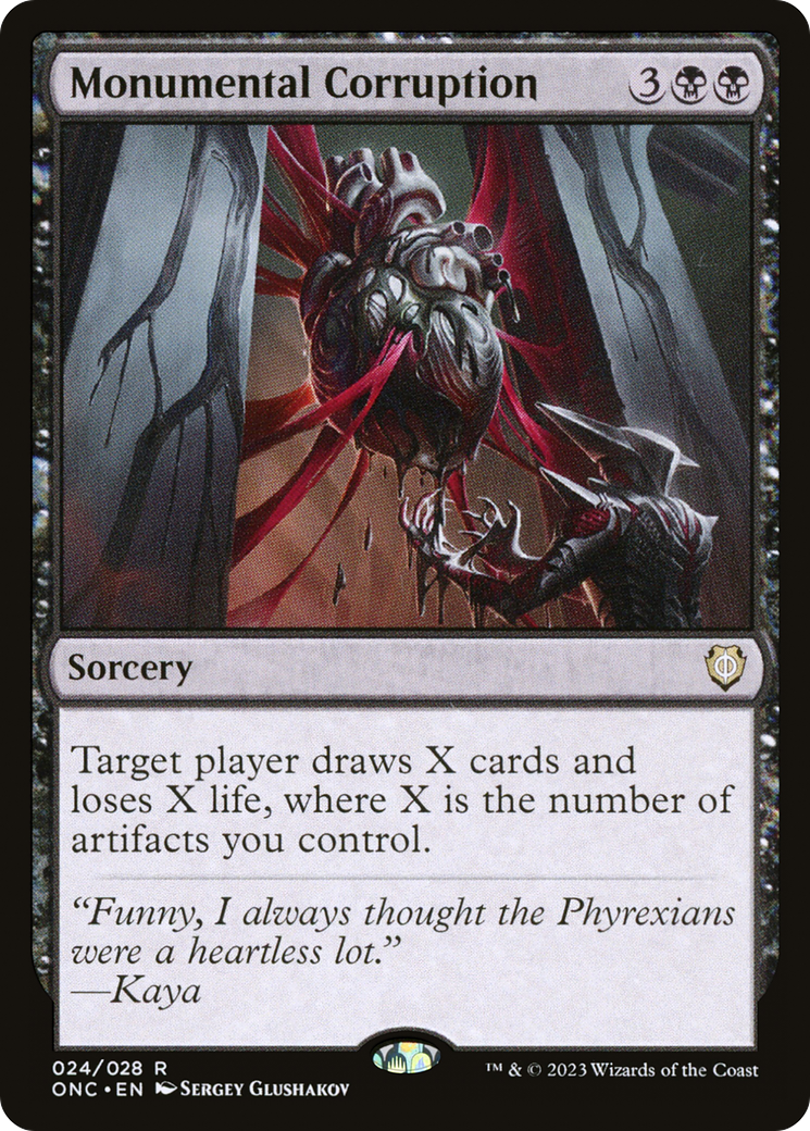 Monumental Corruption [Phyrexia: All Will Be One Commander] - Magic: The Gathering - Card Brawlers | Quebec | Canada |