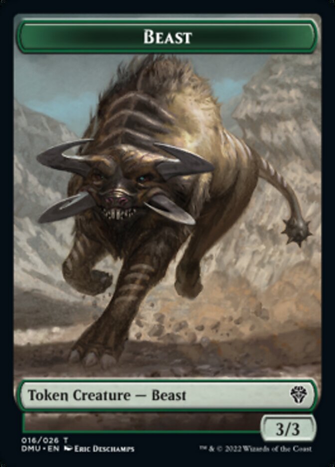Soldier // Beast Double-Sided Token [Dominaria United Tokens] - Magic: The Gathering - Card Brawlers | Quebec | Canada |