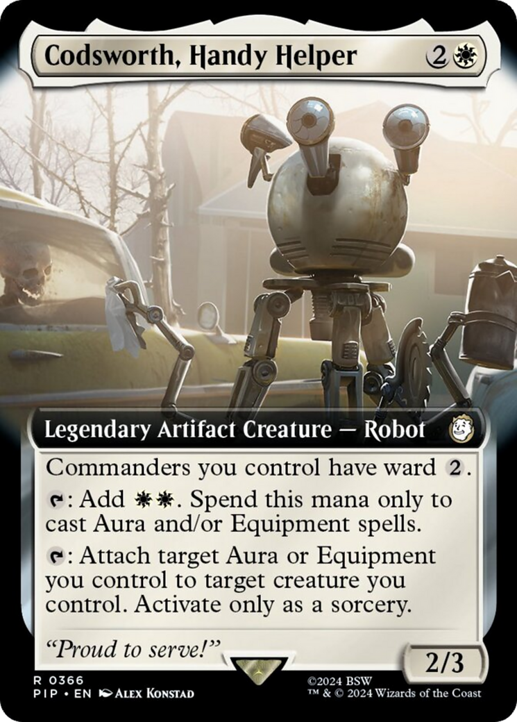 Codsworth, Handy Helper (Extended Art) [Fallout] - Magic: The Gathering - Card Brawlers | Quebec | Canada |