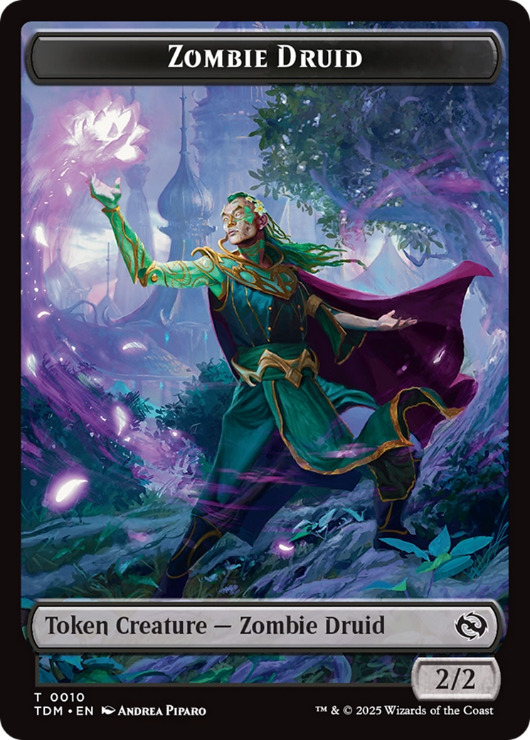 Salamander Warrior // Zombie Druid Double-Sided Token [Tarkir: Dragonstorm Commander Tokens] - Magic: The Gathering - Card Brawlers | Quebec | Canada |