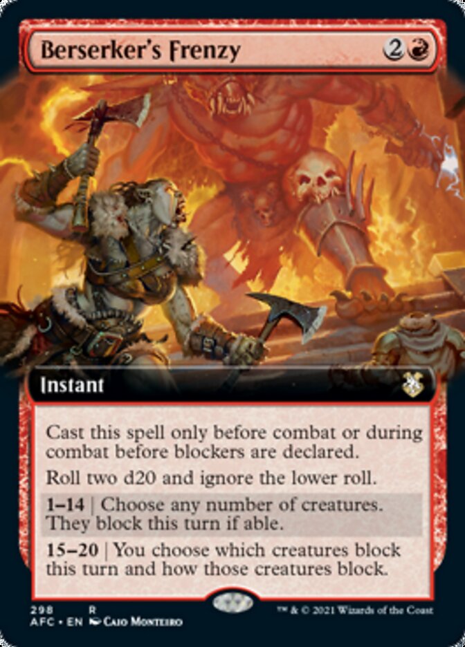 Berserker's Frenzy (Extended Art) [Dungeons & Dragons: Adventures in the Forgotten Realms Commander] - Magic: The Gathering - Card Brawlers | Quebec | Canada |