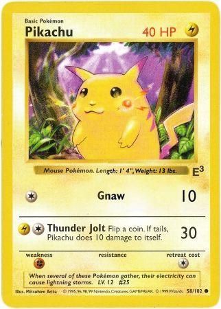 Pikachu (58/102) (E3 Stamped Promo with Red Cheeks) [Miscellaneous Cards] - Pokémon - Card Brawlers | Quebec | Canada |
