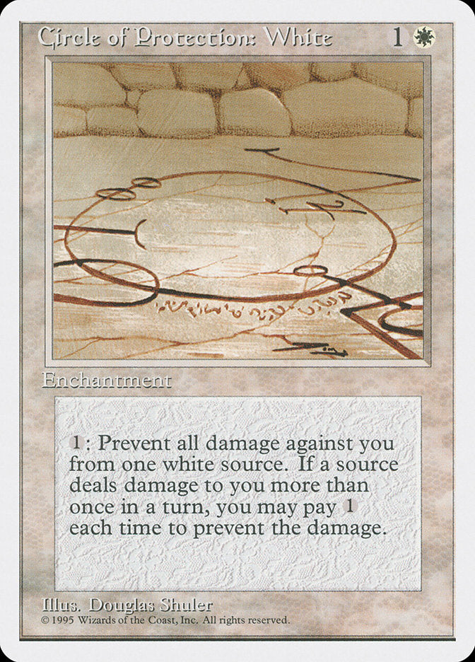 Circle of Protection: White [Fourth Edition] - Magic: The Gathering - Card Brawlers | Quebec | Canada |