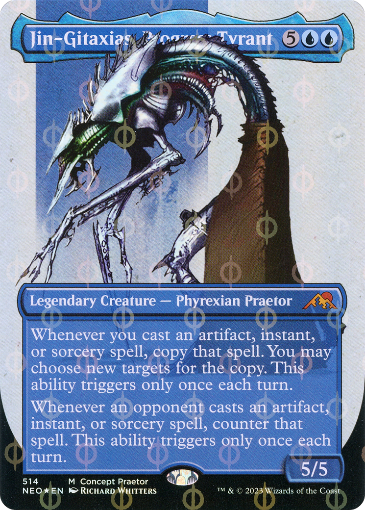 Jin-Gitaxias, Progress Tyrant (Borderless Concept Praetors Step-and-Compleat Foil) [Phyrexia: All Will Be One] - Magic: The Gathering - Card Brawlers | Quebec | Canada |
