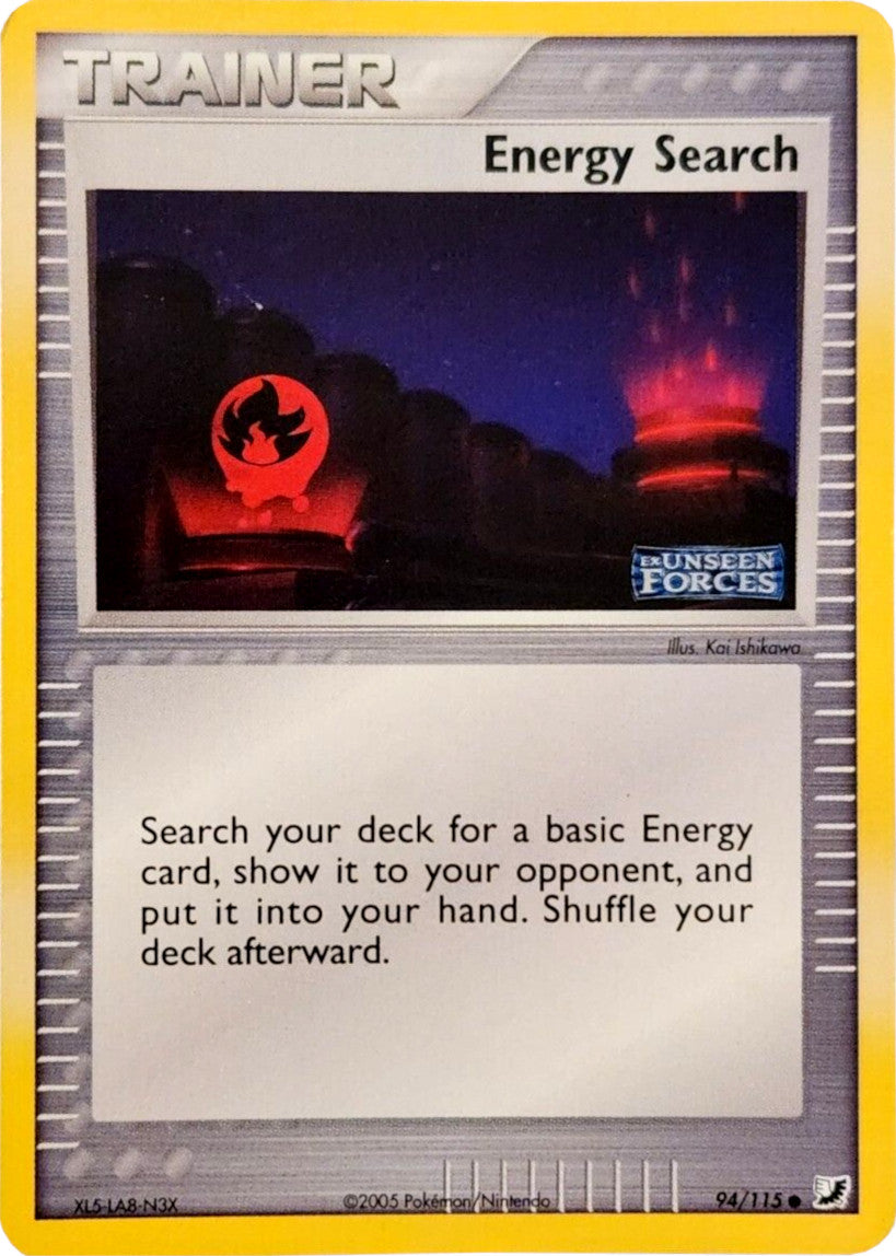 Energy Search (94/115) (Stamped) [EX: Unseen Forces] - Pokémon - Card Brawlers | Quebec | Canada |