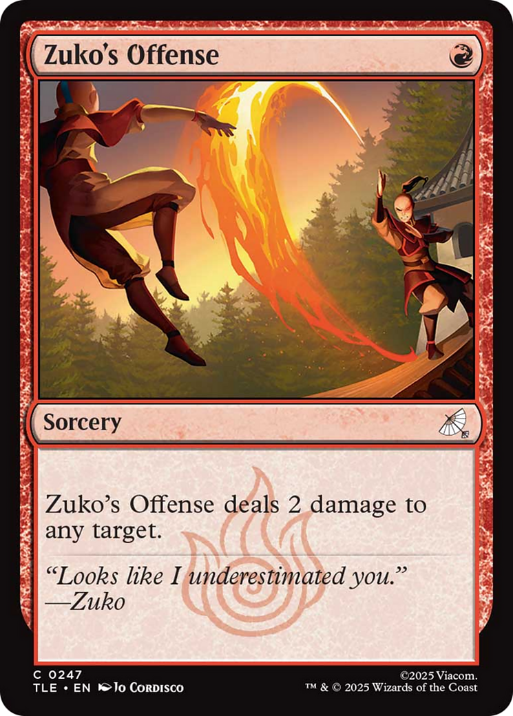 Zuko's Offense [Avatar: The Last Airbender: Eternal-Legal] - Magic: The Gathering - Card Brawlers | Quebec | Canada |