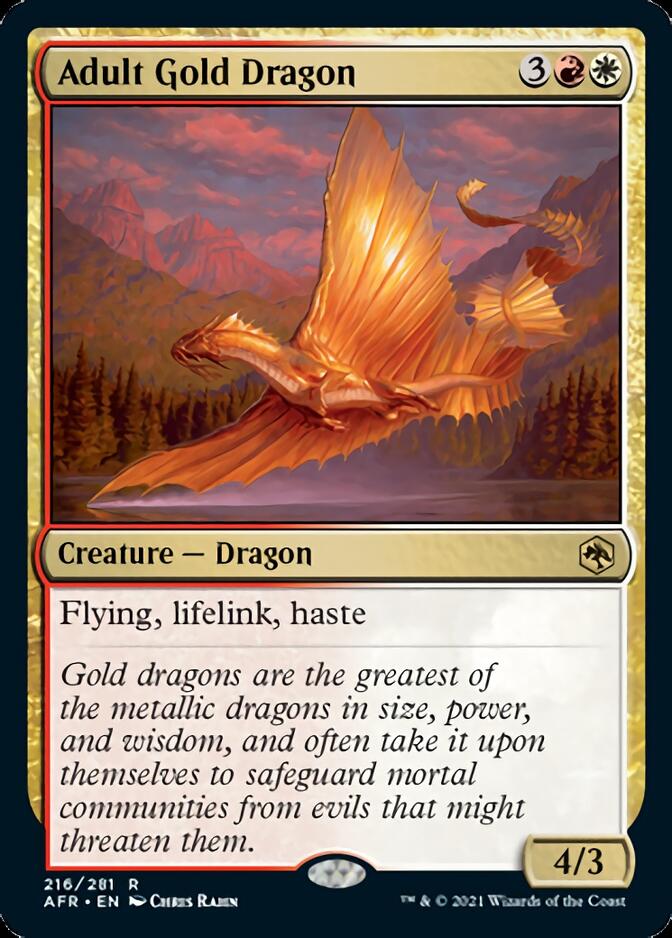 Adult Gold Dragon [Dungeons & Dragons: Adventures in the Forgotten Realms] - Magic: The Gathering - Card Brawlers | Quebec | Canada |
