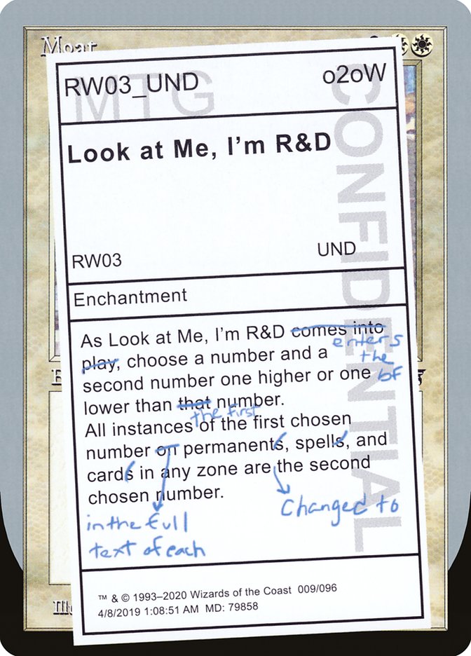 Look at Me, I'm R&D [Unsanctioned] - Magic: The Gathering - Card Brawlers | Quebec | Canada |
